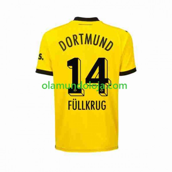 Camisola Borussia Dortmund Niclas Fullkrug 14 Homem Equipamento Primeiro 2023-2024 Manga Curta